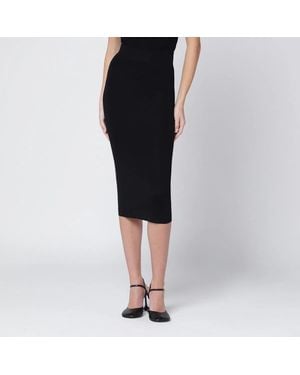 Entire studios Viscose-Blend Midi Skirt - Black