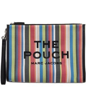 Marc Jacobs The Stripe Mesh Large Pouch - White