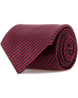 Brioni Crav. Stand. 8X150 Silk Micro Motif Jacquard - Purple