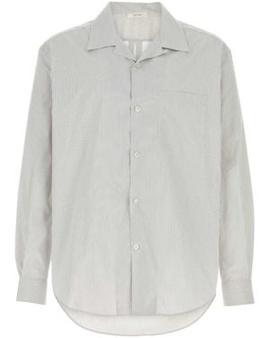 The Row Embroidered Stretch Poplin Vanja Shirt - White
