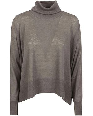 C.t. Plage Cashmere High-Neck Jumper - Grey