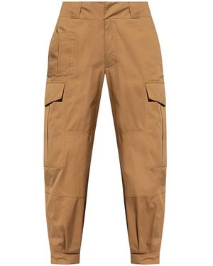 McQueen Camel Low-Rise Cargo Pants - Natural