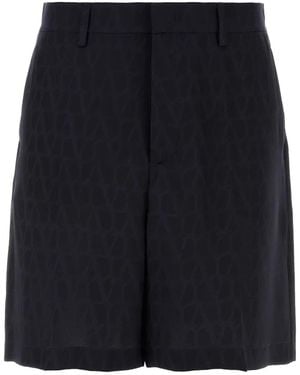 Valentino Garavani Toile Iconographe Bermuda Shorts - Blue