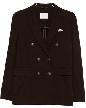 Circolo 1901 Cotton Double-Breasted Jacket - Black