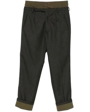 Prada Dark Wool Virgin Wool Trousers - Grey