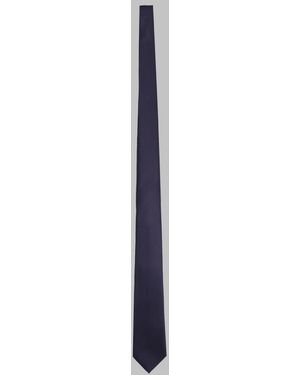 Saint Laurent Silk Satin Cravat Tie - Blue