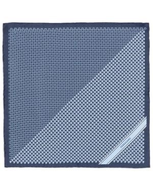 Ferragamo Brio Silk Pocket Square - Blue