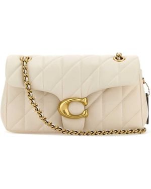 COACH Ivory Leather Tabby 26 Shoulder Bag - Black