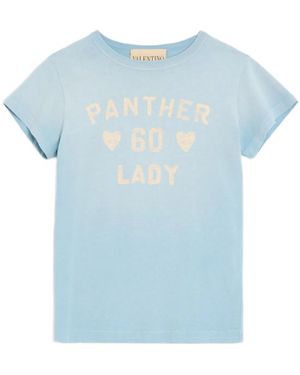 Valentino Logo-Print T-Shirt - Blue