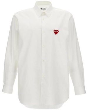 COMME DES GARÇONS PLAY Heart Cotton Shirt - White