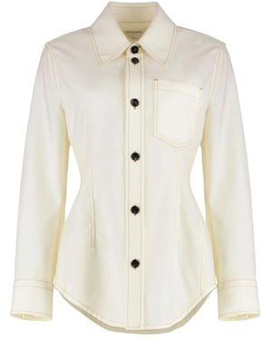 Bottega Veneta Wool-Effect Shirt Acrylic - White