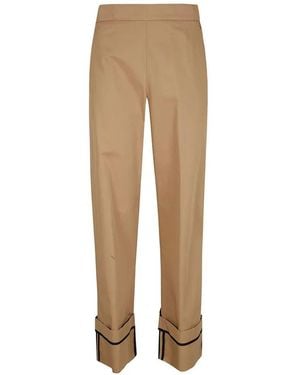 Herno Camel Cotton Pants - Natural