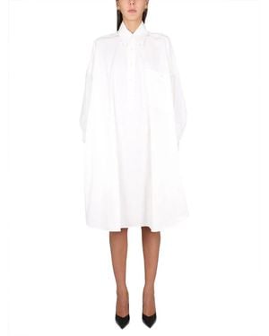 Bottega Veneta Compact Cotton Dress - White