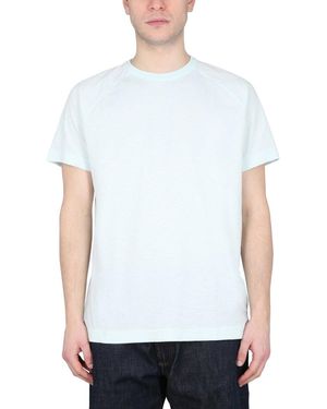 YMC｜SHORT-SLEEVED ROUND NECK T-SHIRTS (TELEVISION RAGLA YMC Television Raglan T-Shirt - Cream White | Garmentory