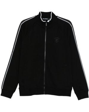 Karl Lagerfeld Zip-Up Cotton Jacket - Black
