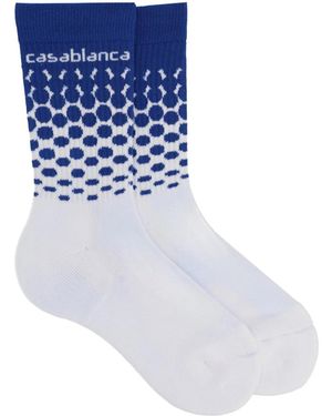 CASABLANCA Socks With Logo - Blue