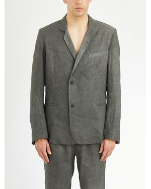 Daub Cotton And Linen Jacket - Grey