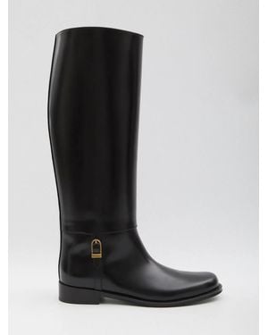 Saint Laurent Leather Boots - Black