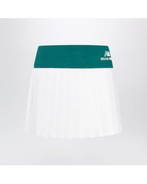 Miu Miu X New Balance Pleated Mini Skirt - Green