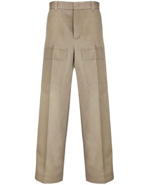 Gucci Cotton Wide Leg Cargo Pant - Natural
