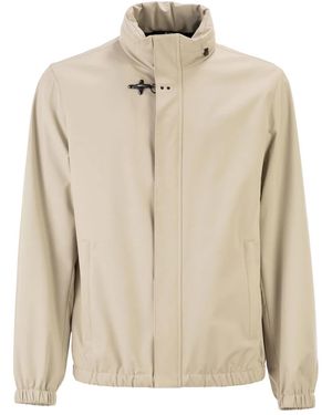 Fay Short Travel Bomber Jacket - Natural