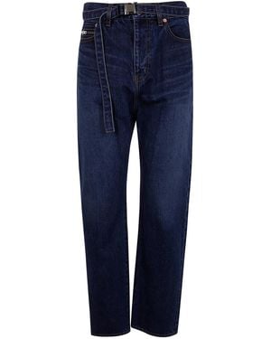 Sacai Straight Denim Pants - Blue