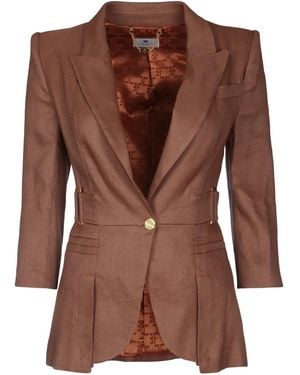 Elisabetta Franchi Blazer Monipetto - Brown