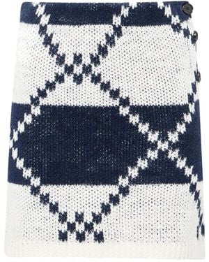 JW Anderson Fairisle Mini Skirt - Blue