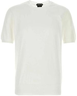 Tom Ford Pure Cotton Ss Crew Neck - White