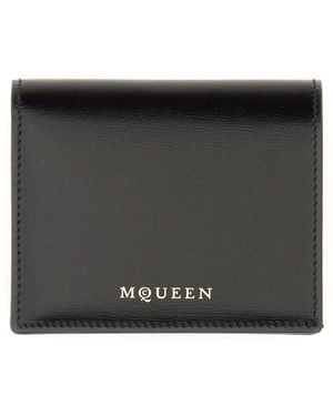 McQueen Wallet With Logo - Black