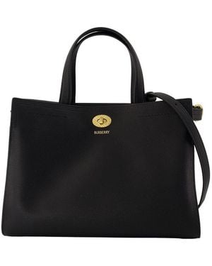 Burberry Small Cotswolds Check Tote Bag - Black