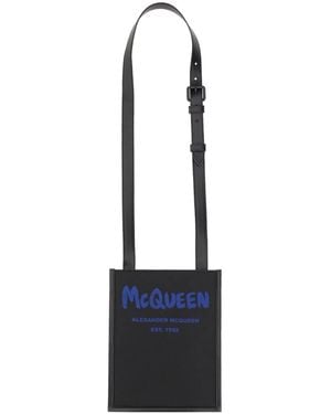McQueen Smartphone Bag With Graffiti Logo - White