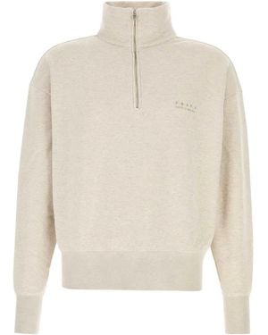 Prada Melange Sand Cotton Sweatshirt - White