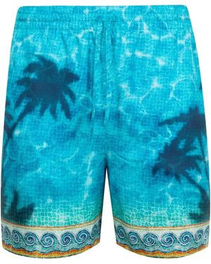 CASABLANCA Drawstring Shorts - Blue