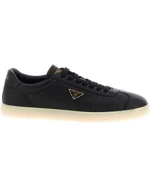 Prada Deer Leather Sneakers - Black