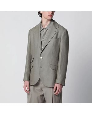 Brunello Cucinelli Deconstructed Cavallo Jacket - Gray