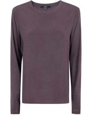 Seventy Jersey Crepe Round Neck Sweater - Purple