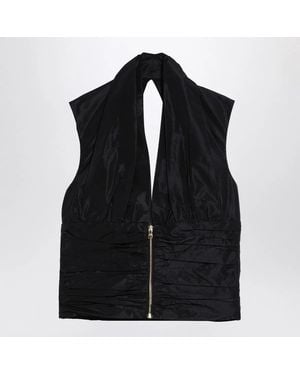 Patou Zipped Waistcoat - Black
