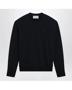 Ami Paris Ami De Coeur Midnight Sweatshirt - Blue