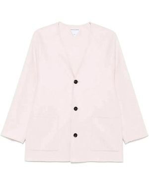 Bottega Veneta Nude Neutrals Wool Cashmere Coat - Pink