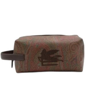 Etro Leather Pouch Arnica - Brown