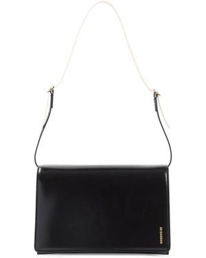 Jil Sander File Small Leather Crossbody Bag - Black