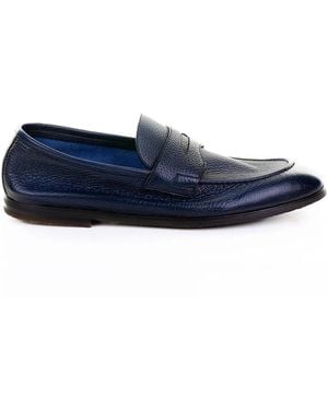 BARRET Leather Moccasin - Blue