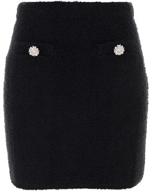 Self-Portrait Self Portrait Knit Mini Skirt - Black