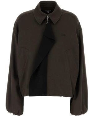 Loewe Chocolate Viscose Blend Jacket - Black