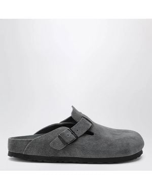 Birkenstock Boston Suede Clogs - Black