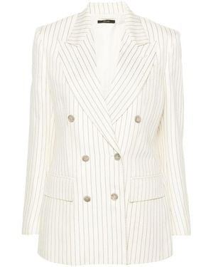 Tom Ford Double-Breasted Jacket Wallis - Natural