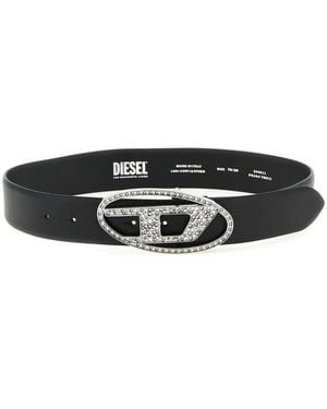 DIESEL 'B-1Dr Strass' Belt - Black