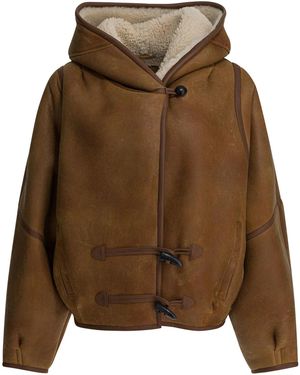 Isabel Marant "Amiel" Shearling Jacket - Brown