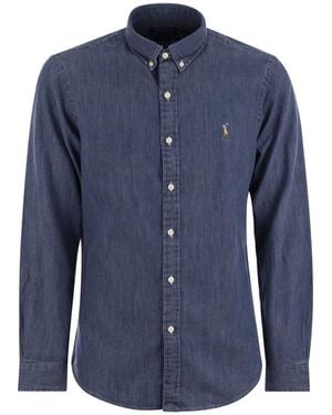 Polo Ralph Lauren Slim Fit Denim Sport Shirt - Blue